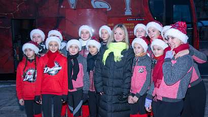 ХК «Донбасс» принял участие в открытии ледового катка в Мариуполе.21.12.2018